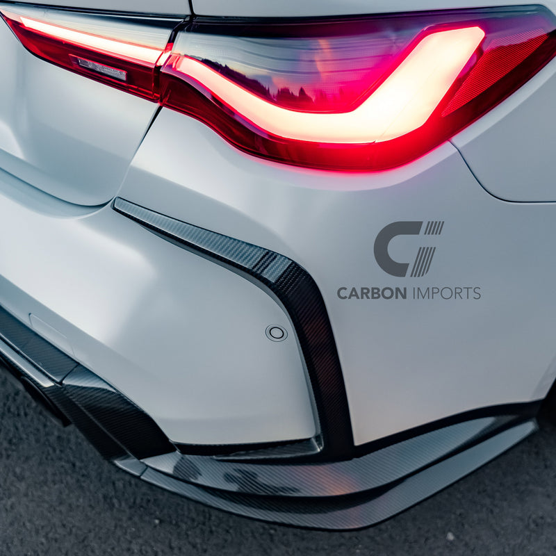 BMW M4 G82/G83 Carbon Fiber Rear Bumper Extensions 2020-2025