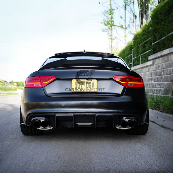 Audi S5 B8/B8.5 Carbon Fiber Trunk Lip 2007-2016 V4.5