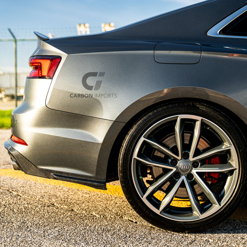 Audi S5/A5 B9 Carbon Fiber Rear Bumper Canards 2017-2019