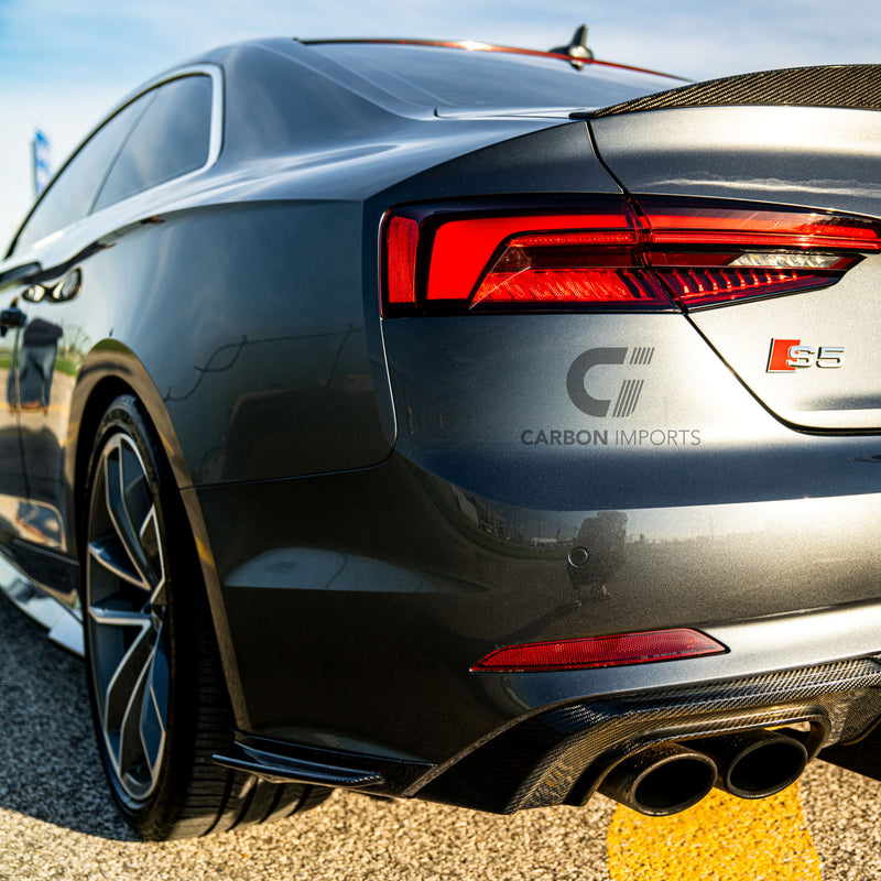 Audi S5/A5 B9 Carbon Fiber Rear Bumper Canards 2017-2019
