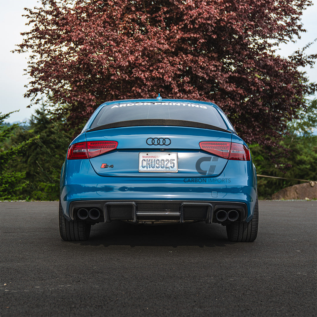 Audi S4 B8/B8.5 Carbon Fiber Trunk Lip 2009-2016 Lowkick Version