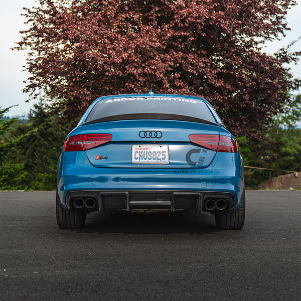 Audi S4 B8/B8.5 Carbon Fiber Trunk Lip 2009-2016 Lowkick Version