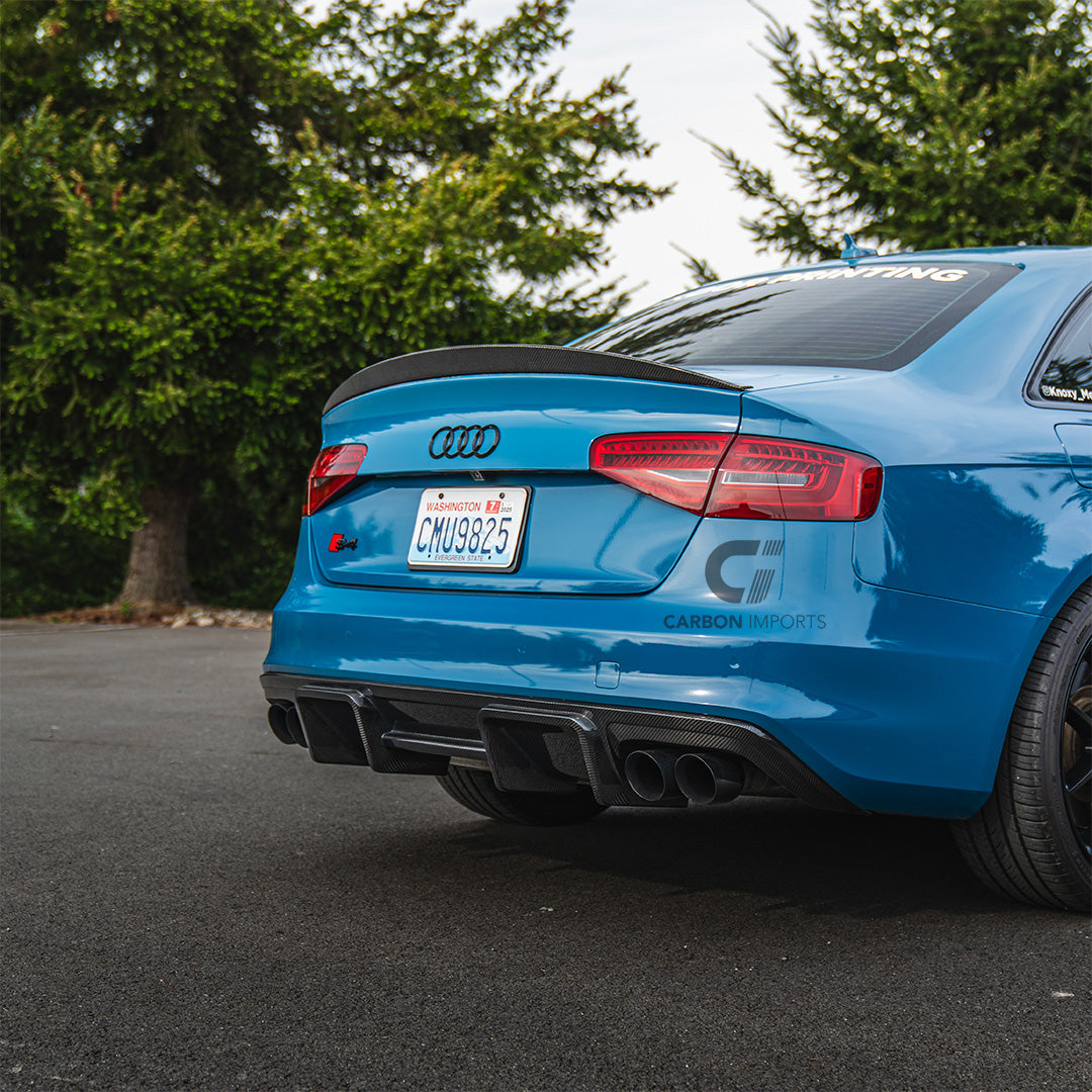 Audi S4 B8/B8.5 Carbon Fiber Trunk Lip 2009-2016 Lowkick Version