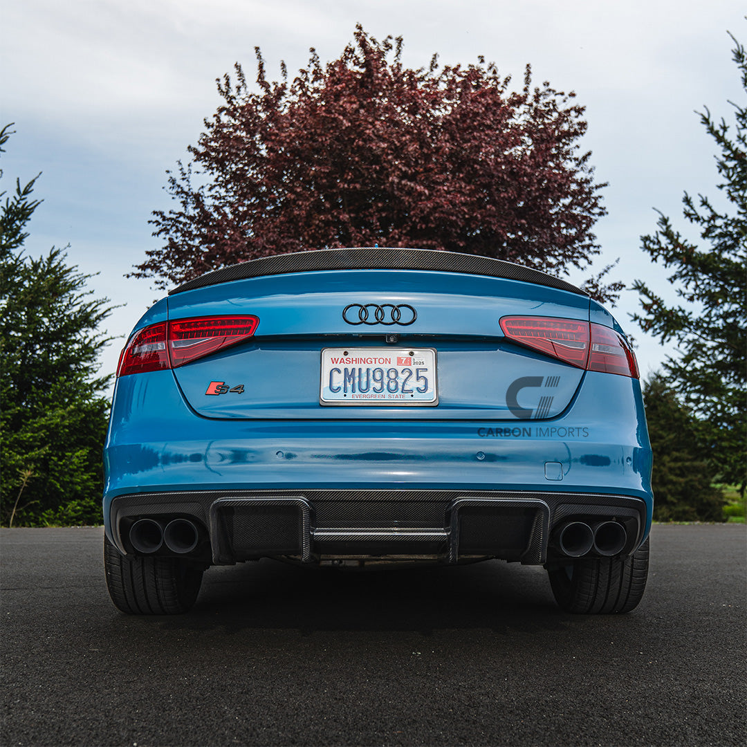 Audi S4 B8/B8.5 Carbon Fiber Trunk Lip 2009-2016 Lowkick Version