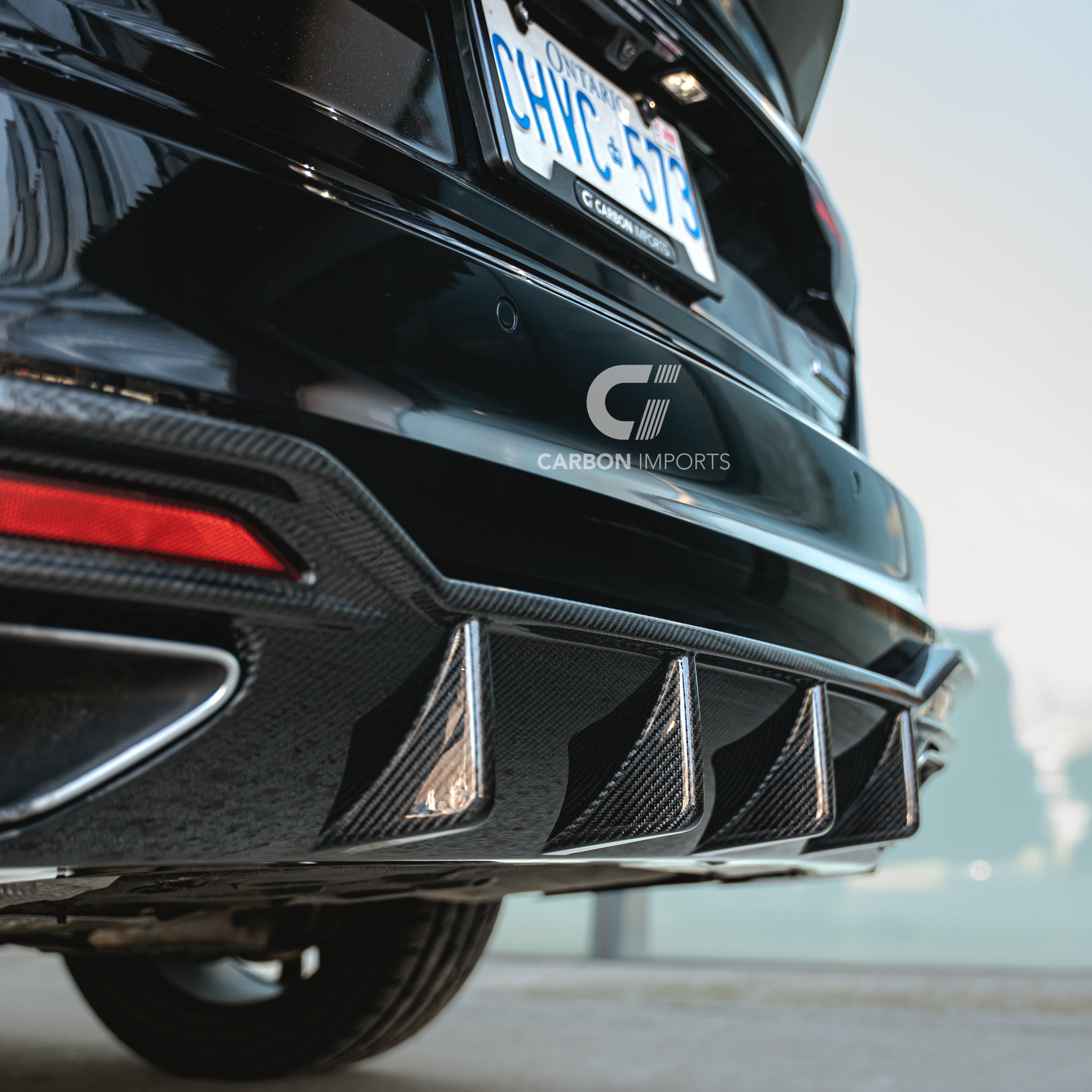Audi A4 S-Line B9.5 Carbon Fiber Rear Diffuser 2020-2025