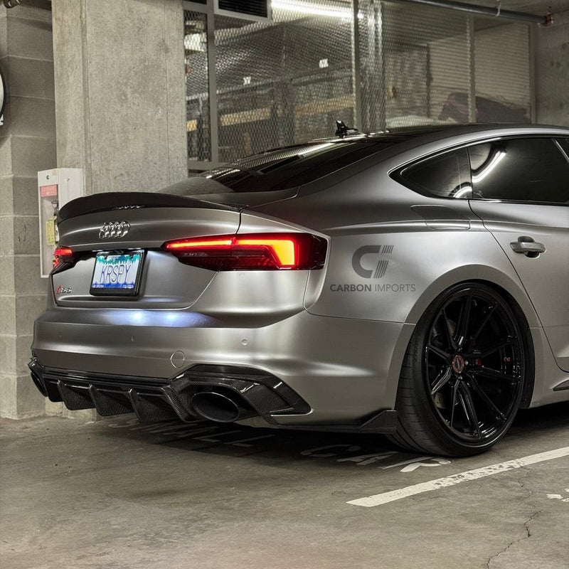 Audi A5/S5/RS5 B9/B9.5 Carbon Fiber Trunk Lip 2017-2025 Highkick Version