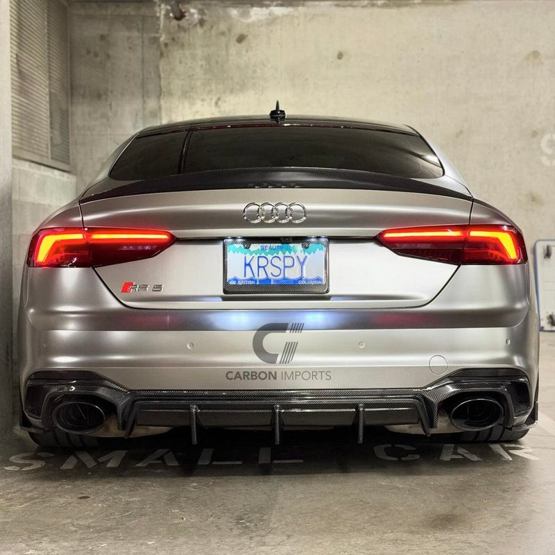 Audi A5/S5/RS5 B9/B9.5 Carbon Fiber Trunk Lip 2017-2025 Highkick Version