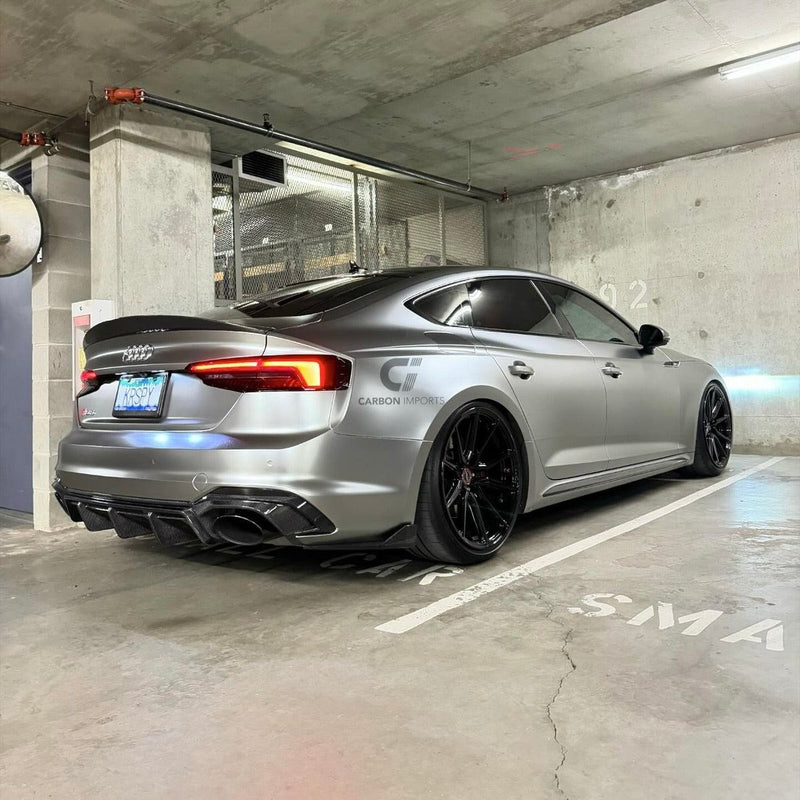 Audi A5/S5/RS5 B9/B9.5 Carbon Fiber Trunk Lip 2017-2025 Highkick Version