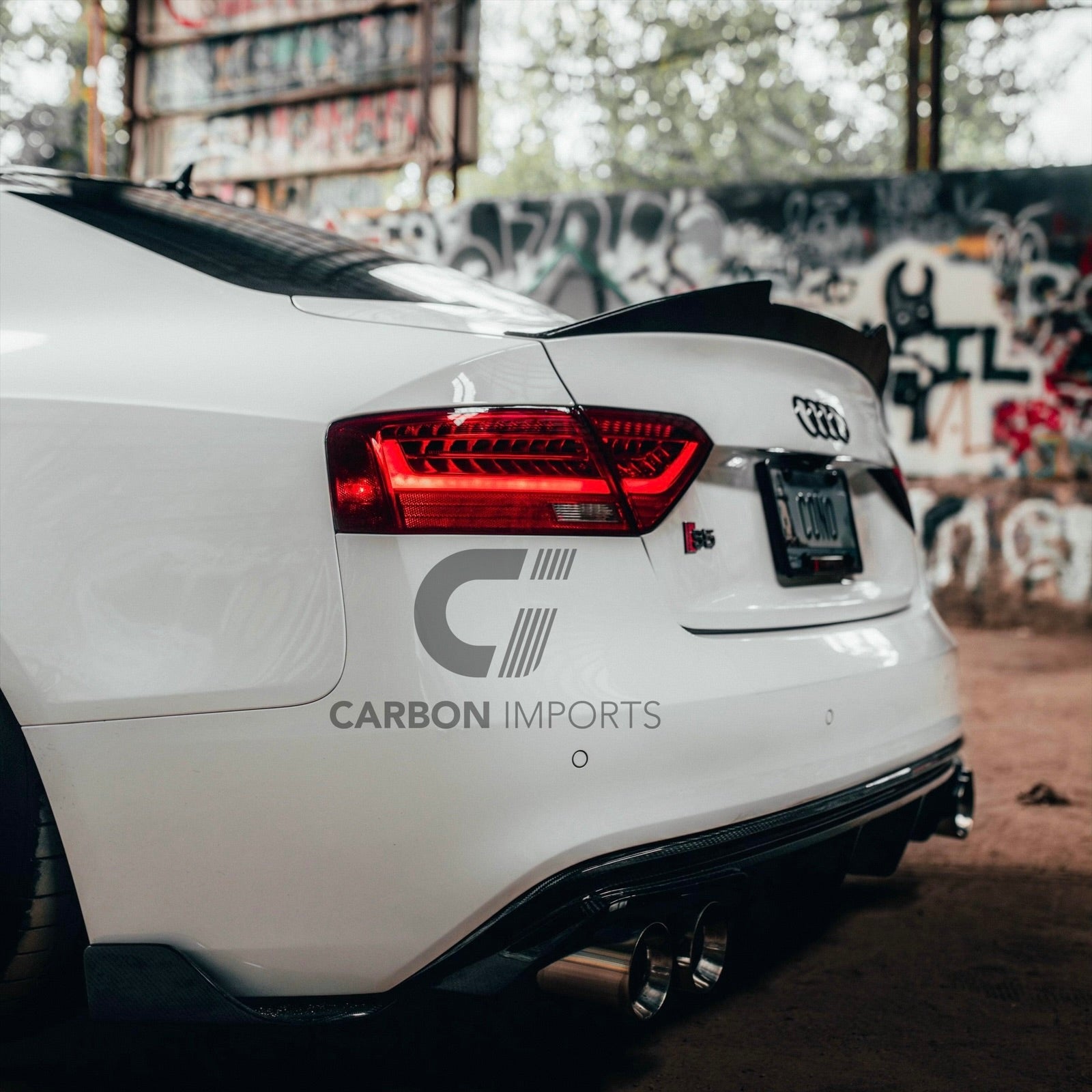 Audi S5 B8/B8.5 Carbon Fiber Trunk Lip 2007-2016 V2