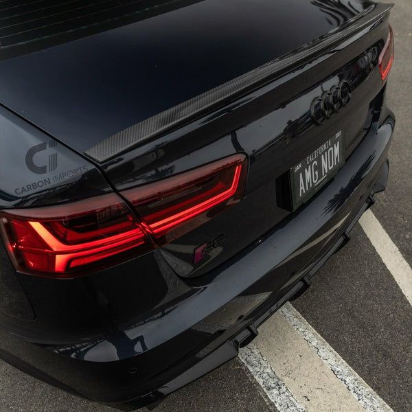 Audi A6/S6 C7/C7.5 Carbon Fiber Trunk Lip 2012-2018 Highkick Version