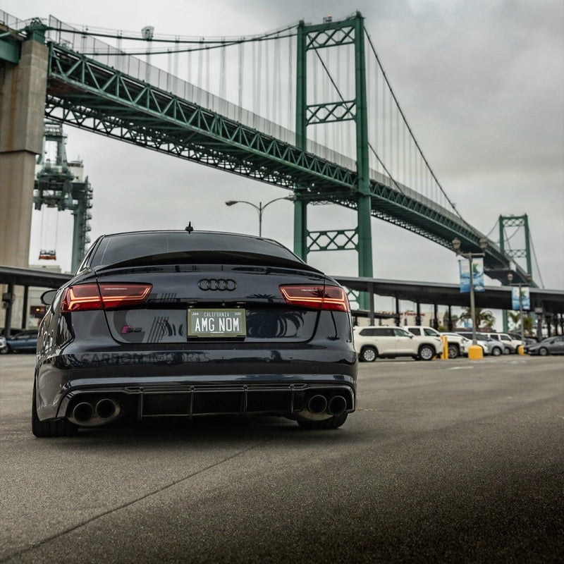 Audi A6/S6 C7/C7.5 Carbon Fiber Trunk Lip 2012-2018 Highkick Version