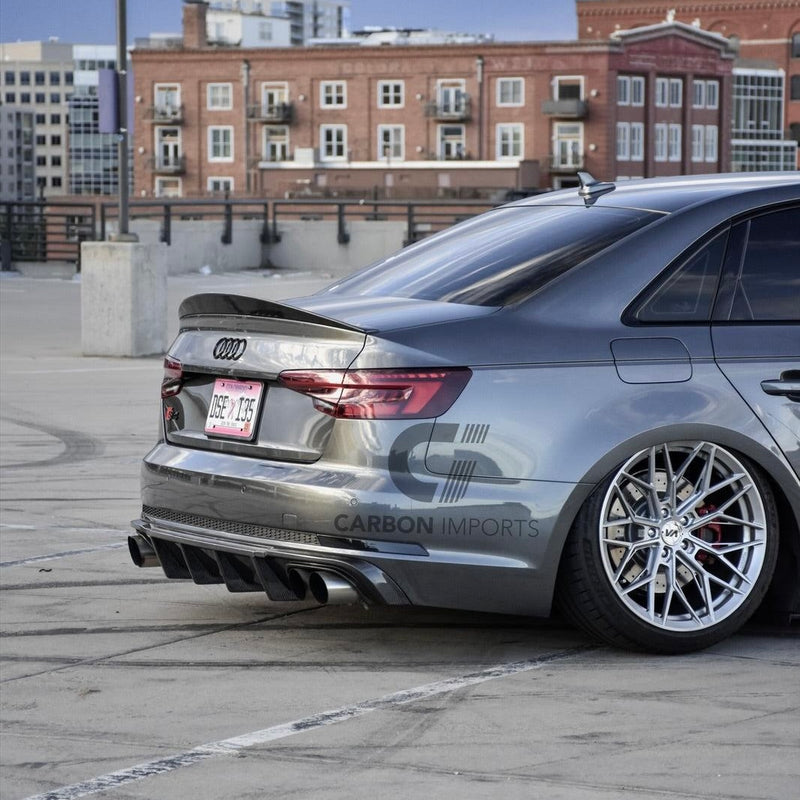Audi S4/A4 B9/B9.5 Carbon Fiber Trunk Lip 2017-2025 Highkick Version
