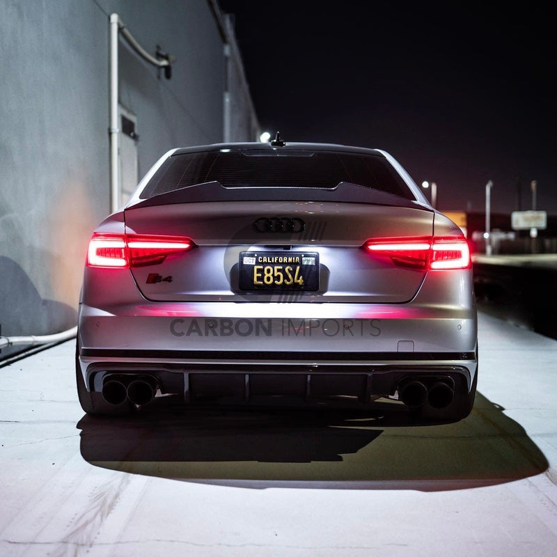 Audi S4/A4 B9/B9.5 Carbon Fiber Trunk Lip 2017-2025 V2