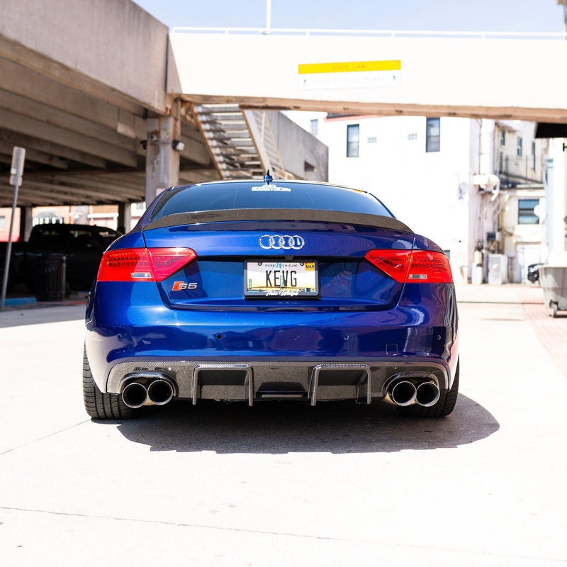 Audi S5 B8/B8.5 Carbon Fiber Trunk Lip 2007-2016 V1