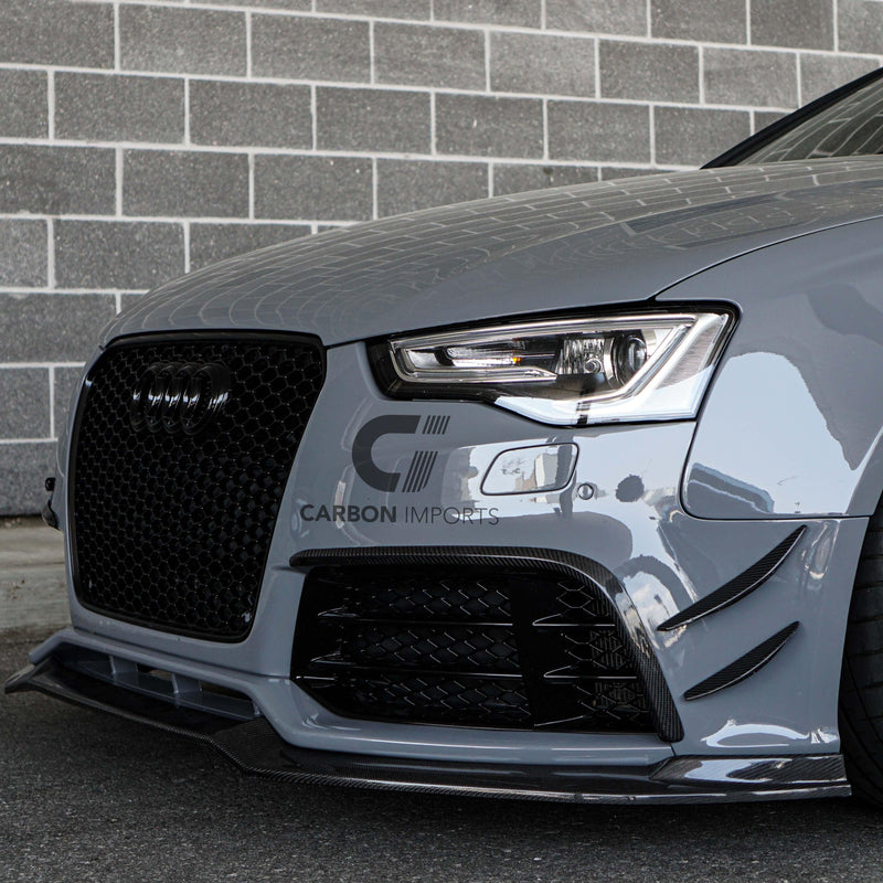 Audi RS5 2013-2016 B8.5 Carbon Fiber Front Bumper Canards