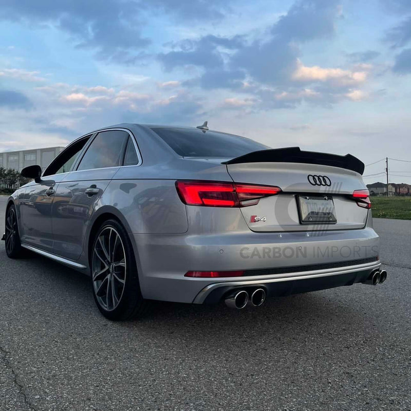 Audi S4/A4 B9/B9.5 Carbon Fiber Trunk Lip 2017-2025 V4