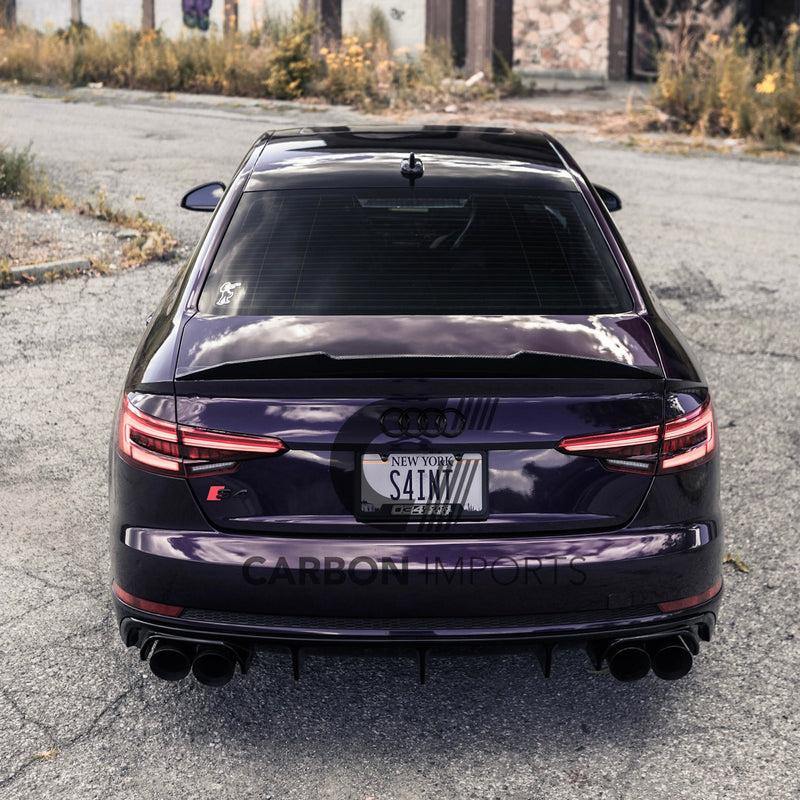 Audi S4/A4 B9/B9.5 Carbon Fiber Trunk Lip 2017-2025 V4.5