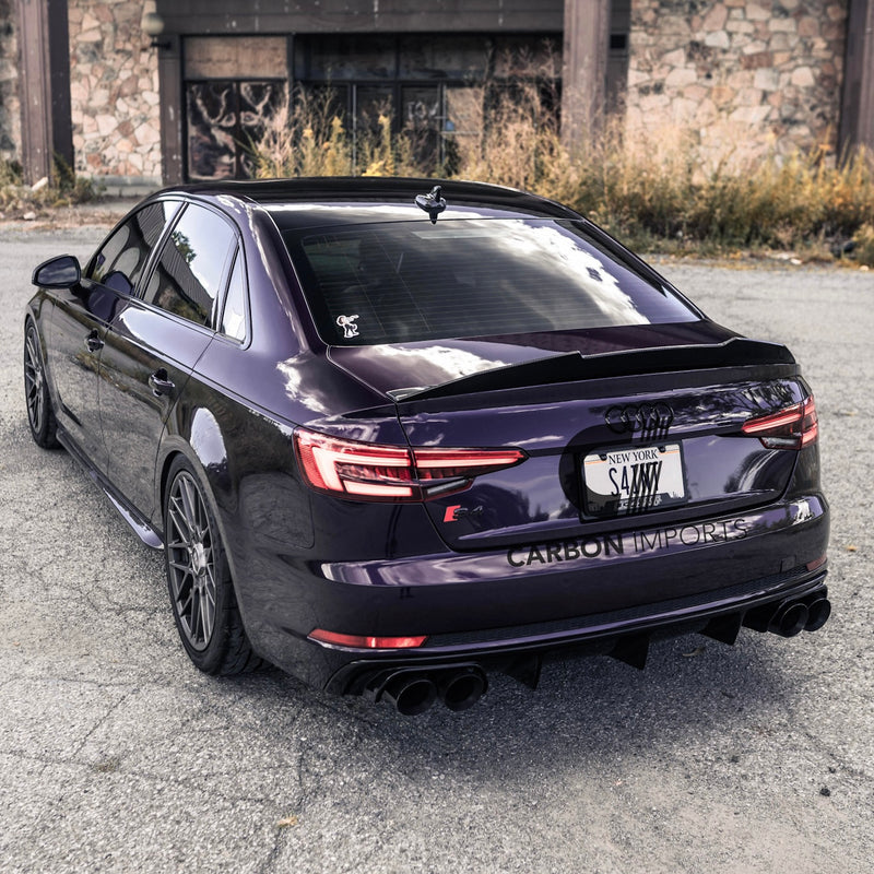 Audi S4/A4 B9/B9.5 Carbon Fiber Trunk Lip 2017-2025 V4.5