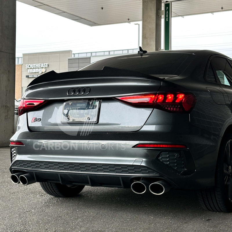 Audi A3/S3/RS3 Carbon Fiber Trunk Lip 2021-2023 V2