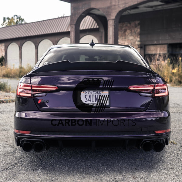 Audi S4/A4 B9/B9.5 Carbon Fiber Trunk Lip 2017-2025 V4.5