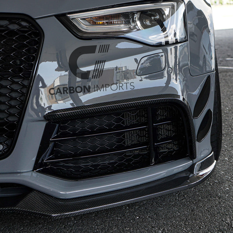 Audi RS5 2013-2016 B8.5 Carbon Fiber Front Bumper Canards