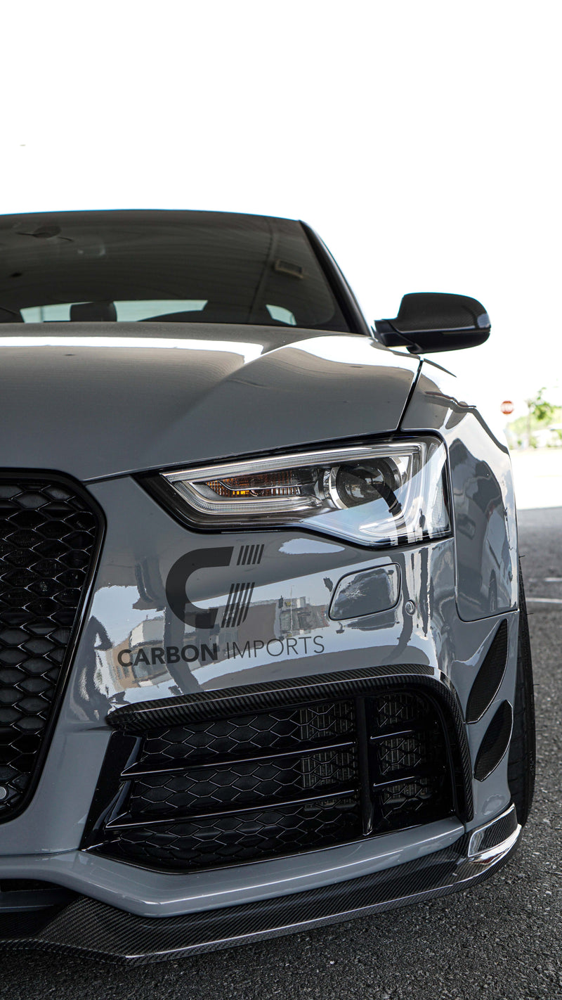 Audi RS5 2013-2016 B8.5 Carbon Fiber Front Bumper Canards