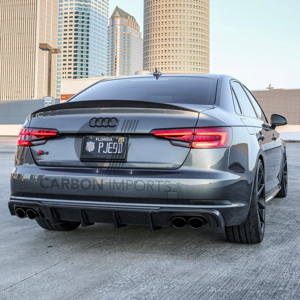 Audi S4/A4 B9/B9.5 Carbon Fiber Trunk Lip 2017-2025 Lowkick Version