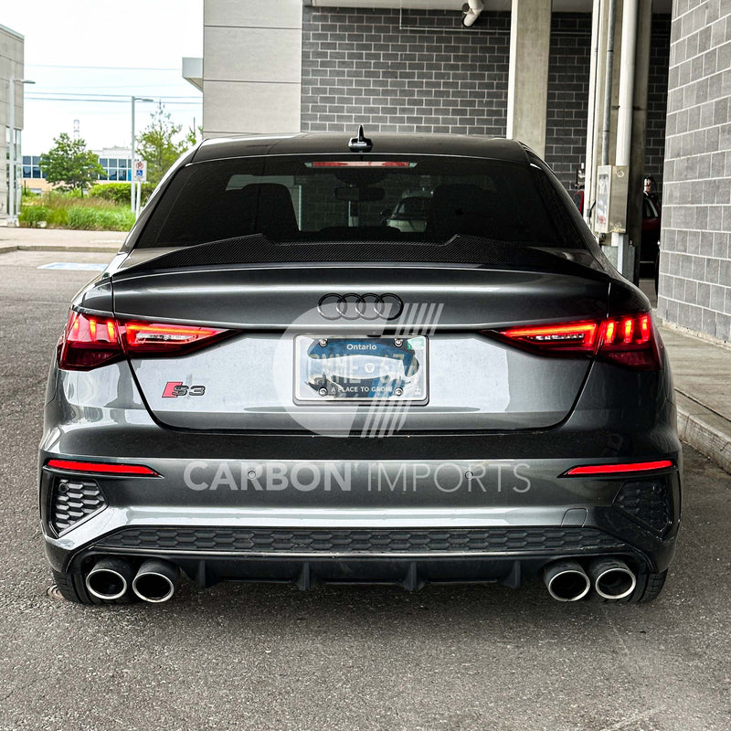 Audi A3/S3/RS3 Carbon Fiber Trunk Lip 2021-2023 V2