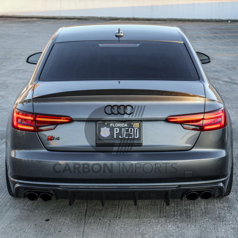 Audi S4/A4 B9/B9.5 Carbon Fiber Trunk Lip 2017-2025 Lowkick Version