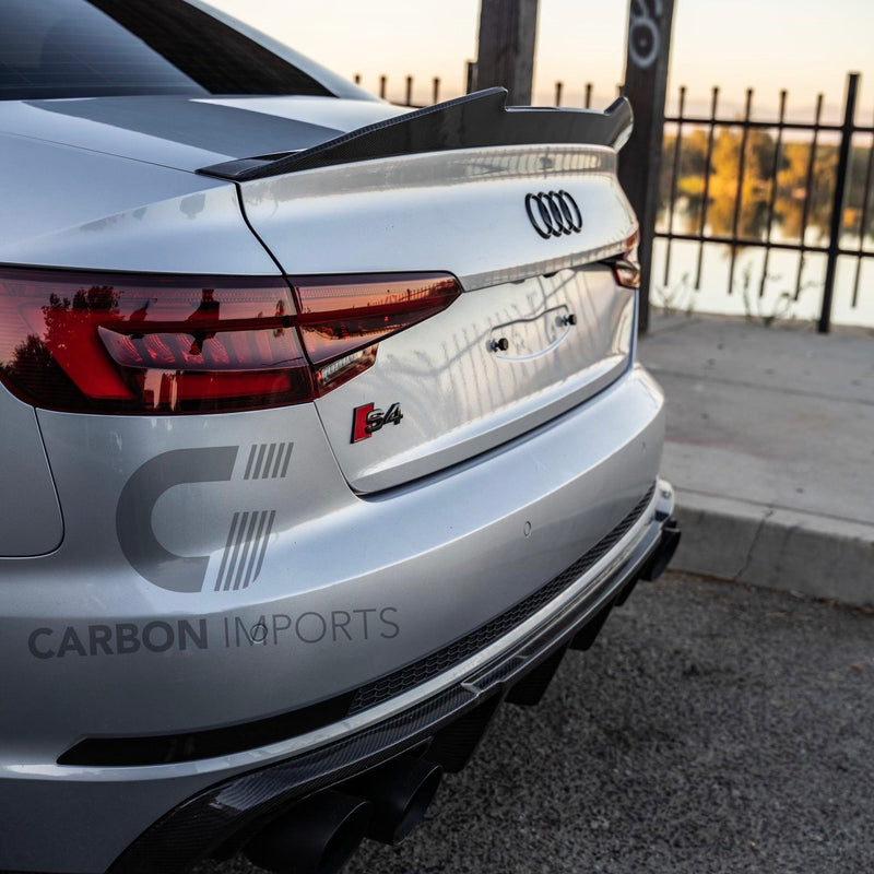 Audi S4/A4 B9/B9.5 Carbon Fiber Trunk Lip 2017-2025 V2