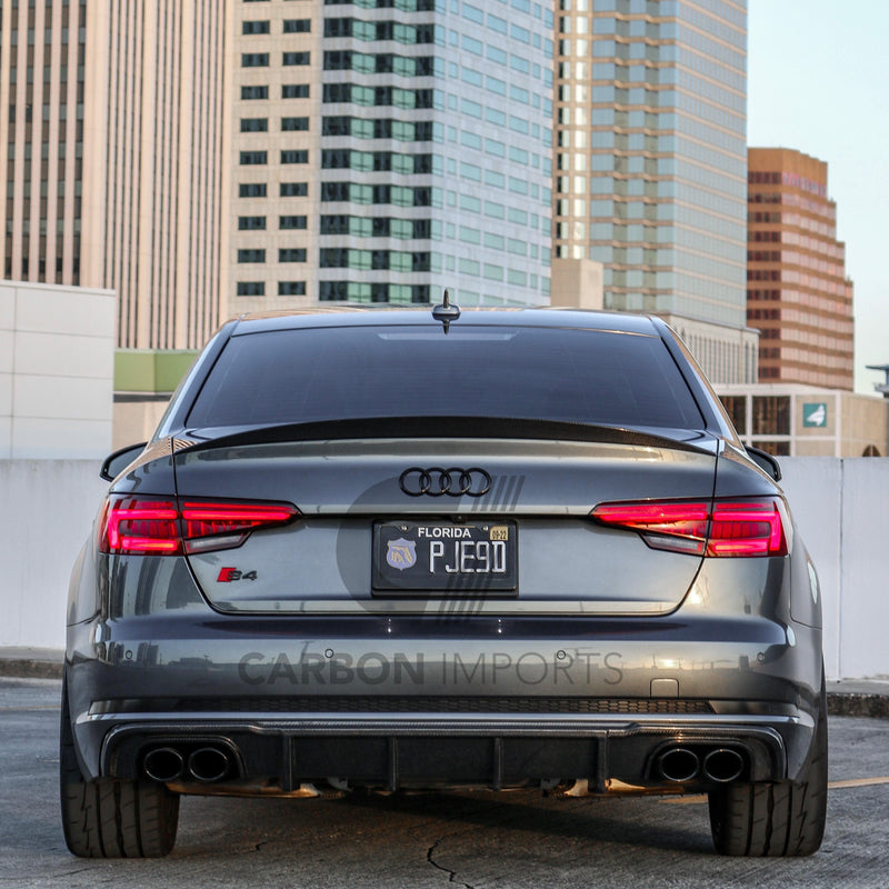 Audi S4/A4 B9/B9.5 Carbon Fiber Trunk Lip 2017-2025 Lowkick Version