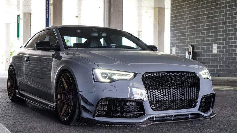 Audi RS5 2013-2016 B8.5 Carbon Fiber Front Bumper Canards