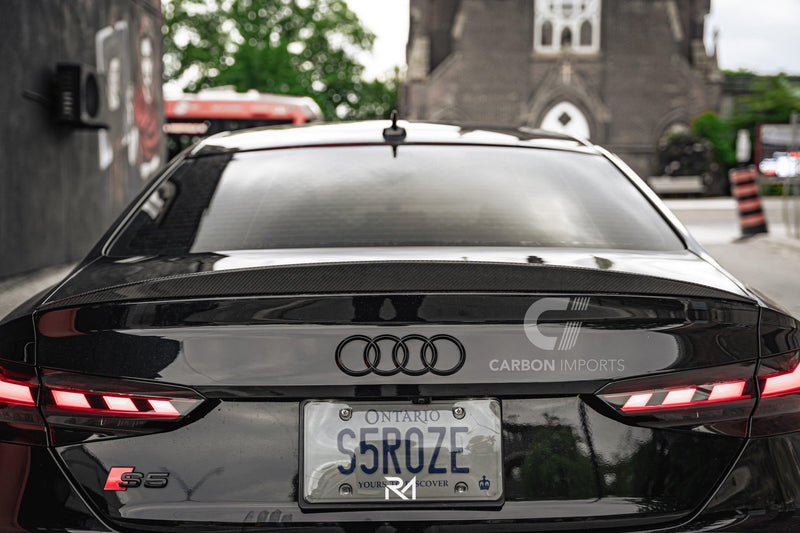 Audi A5/S5/RS5 2017-2023 B9/B9.5 Carbon Fiber Trunk Lip LowKick Version