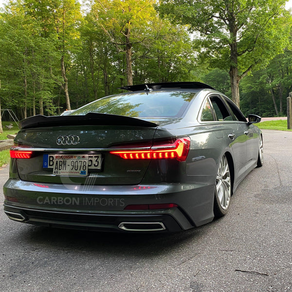 Audi A6/S6 C8 Carbon Fiber Trunk Lip 2019-2023 V4