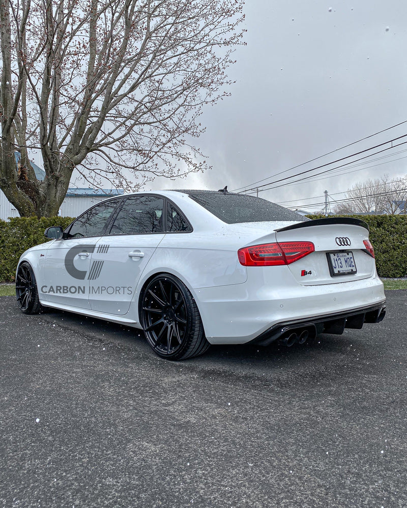 Audi S4 2009-2016 B8/B8.5  Carbon Fiber Trunk Lip LowKick Version