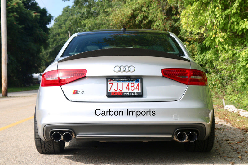 Audi S4 2009-2016 B8/B8.5  Carbon Fiber Trunk Lip HighKick Version