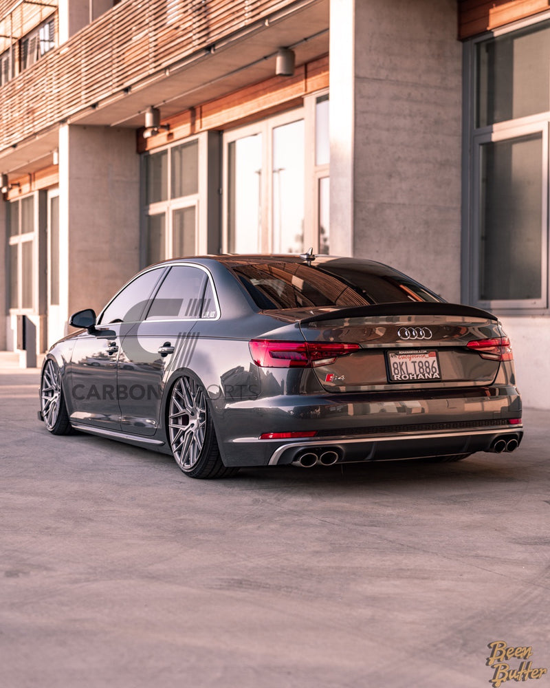 Audi A4/S4 B9/B9.5 Carbon Fiber Trunk Lip 2017-2023 HighKick Version