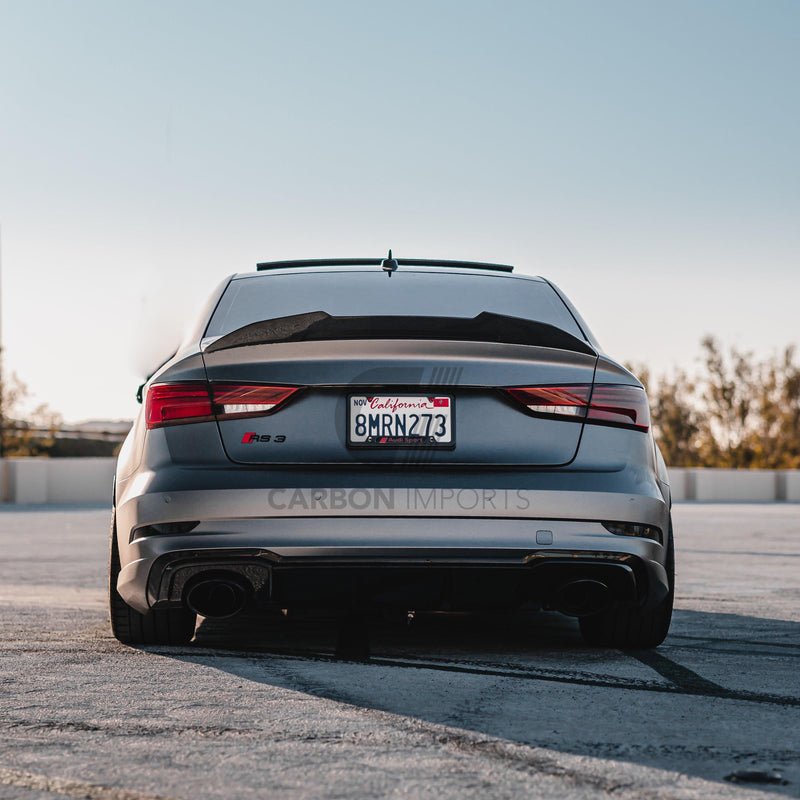 Audi A3/S3/RS3 Carbon Fiber Trunk Lip 2015-2020 V4