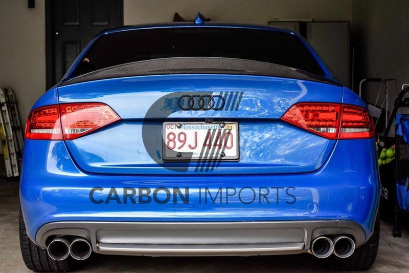 Audi S4 2009-2016 B8/B8.5  Carbon Fiber Trunk Lip HighKick Version