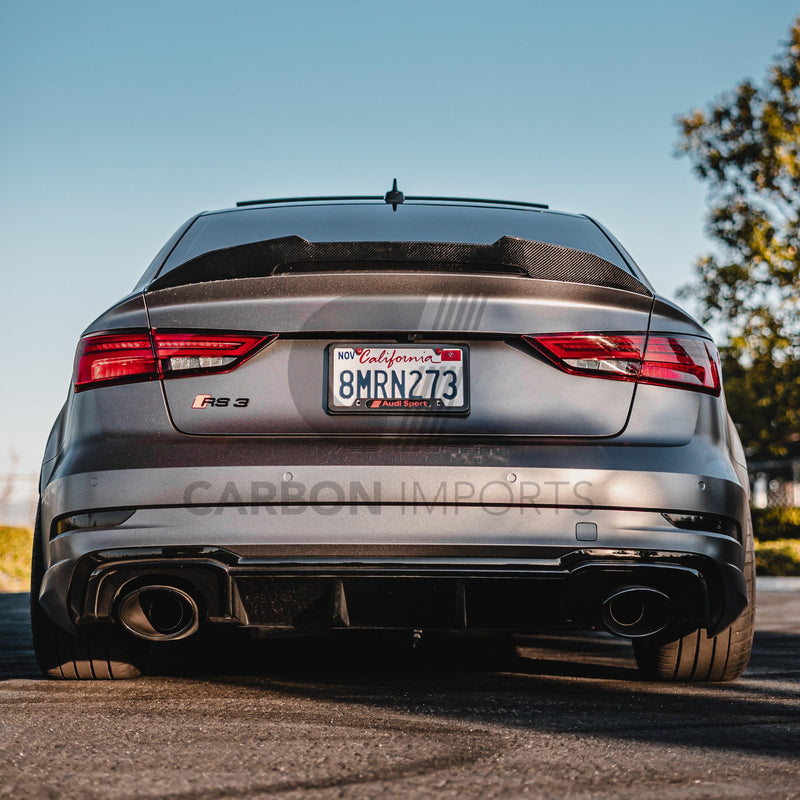 Audi A3/S3/RS3 Carbon Fiber Trunk Lip 2015-2020 V4