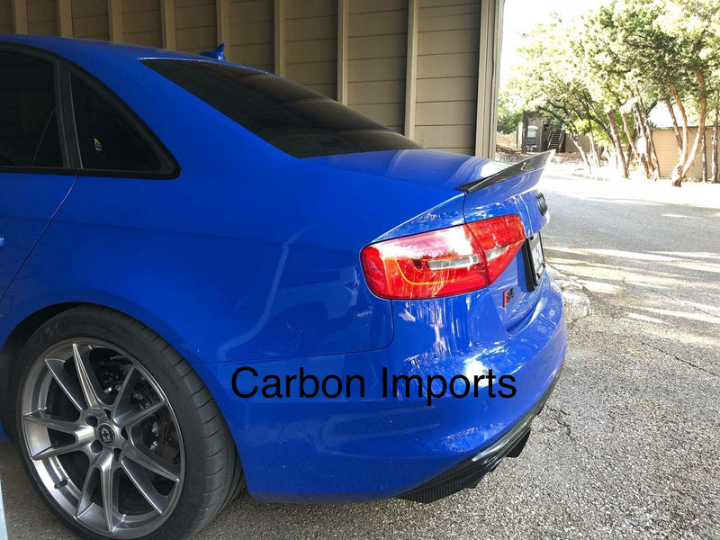 Audi S4 2009-2016 B8/B8.5  Carbon Fiber Trunk Lip LowKick Version