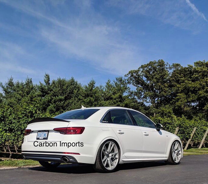 Audi A4/S4 B9/B9.5 Carbon Fiber Trunk Lip 2017-2023 HighKick Version