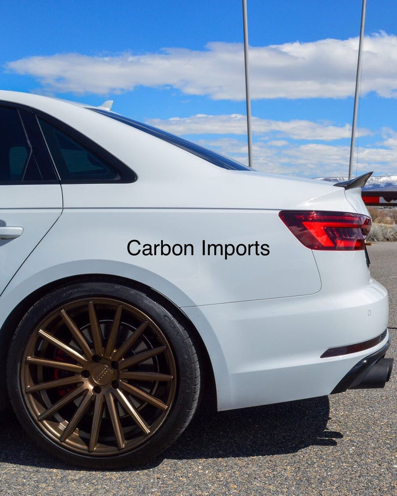 Audi A4/S4 B9/B9.5 Carbon Fiber Trunk Lip 2017-2023 HighKick Version