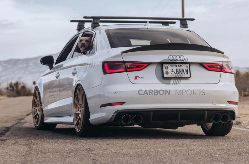 Audi A3/S3/RS3 2015-2020  Carbon Fiber Trunk Lip HighKick Version