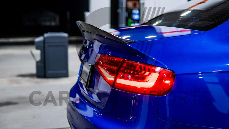 Audi S4 2009-2016 B8/B8.5  Carbon Fiber Trunk Lip HighKick Version