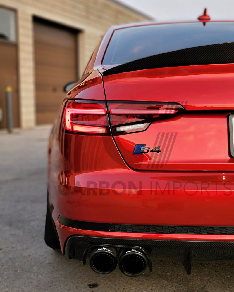 Audi A4/S4 B9/B9.5 Carbon Fiber Trunk Lip 2017-2023 HighKick Version