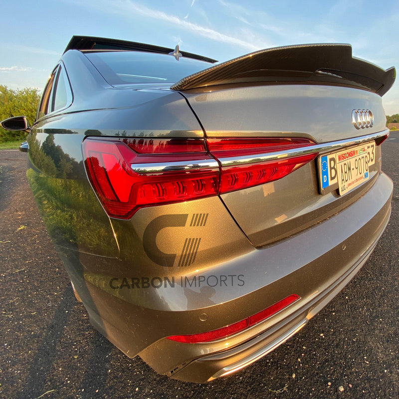 Audi A6/S6 C8 Carbon Fiber Trunk Lip 2019-2023 V4