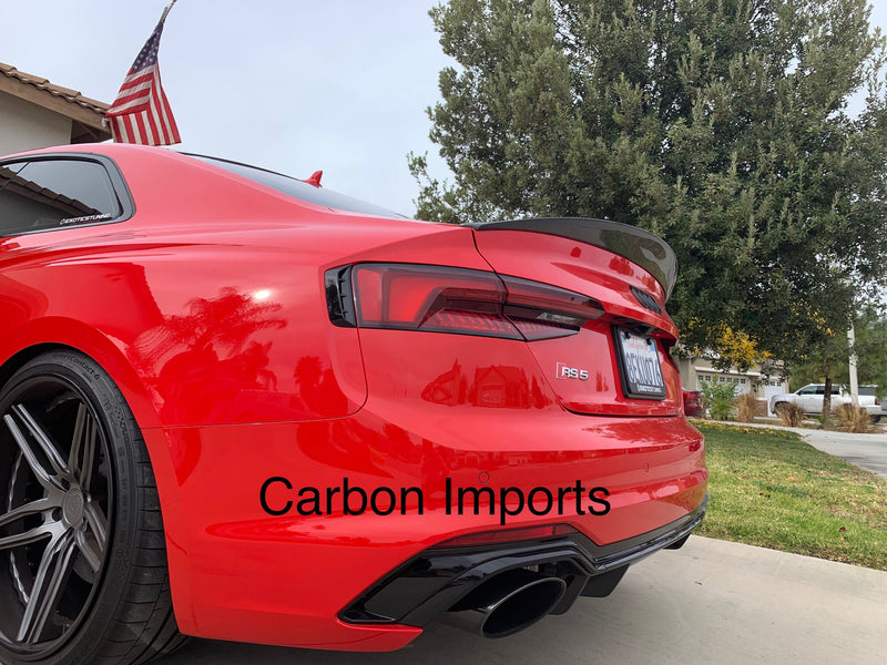 Audi A5/S5/RS5 2017-2023 B9/B9.5 Carbon Fiber Trunk Lip HighKick Version