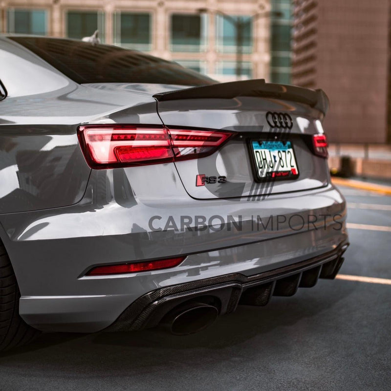 Audi A3/S3/RS3 Carbon Fiber Trunk Lip 2015-2020 V2