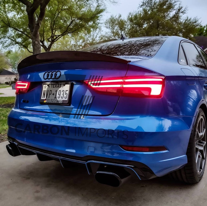 Audi A3/S3/RS3 2015-2020  Carbon Fiber Trunk Lip HighKick Version